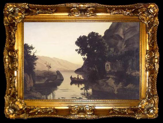 framed  Jean Baptiste Camille  Corot Vue prise de Riva (mk11), ta009-2